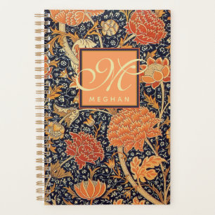 Agenda William Morris - Art Nouveau Orange & Blue Floral