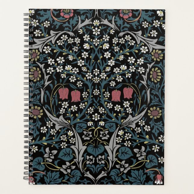 Agenda William Morris Blackthorn Floral Art Nouveau (Frente)