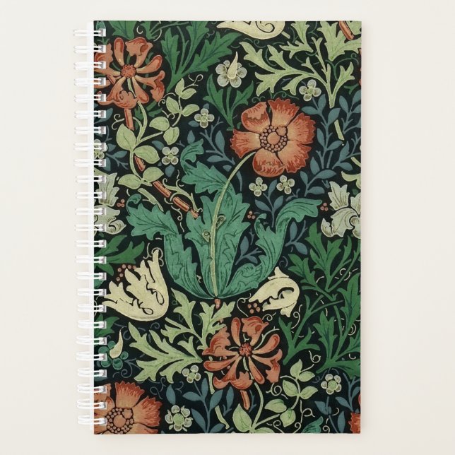 Agenda William Morris Compton Floral Art Nouveau Pattern (Frente)
