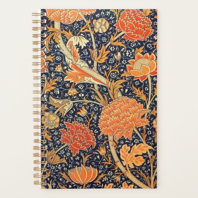 Agenda William Morris Cray Floral Art Nouveau Pattern (Frente)