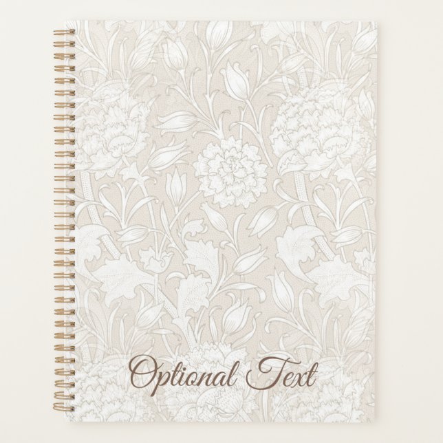 Agenda William Morris Floral Pattern in Sepia (Frente)