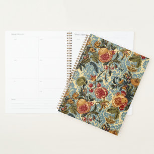 Agenda William Morris Fruta Pomegranate Padrão floral