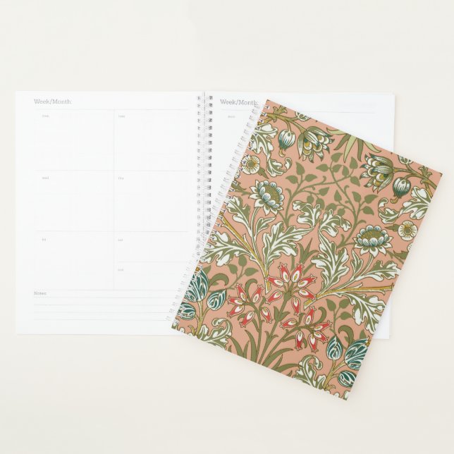 Agenda William Morris Hyacinth Flor Rosa Art (Exibição)