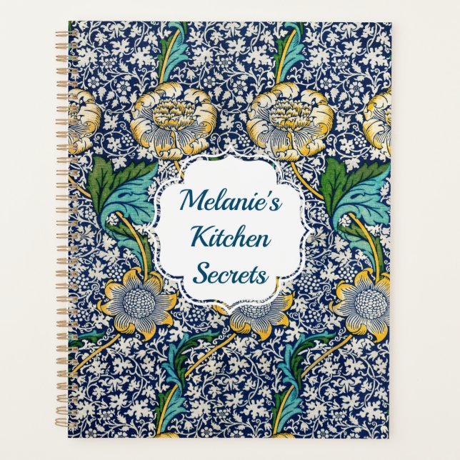 Agenda William Morris Kennet Floral Recipientes Planejado (Frente)