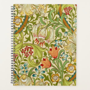Agenda William Morris Ouro Lily Vintage Pré-Raphaelite