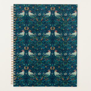 Agenda William Morris - Padrão Floral de Pássaros Entrela