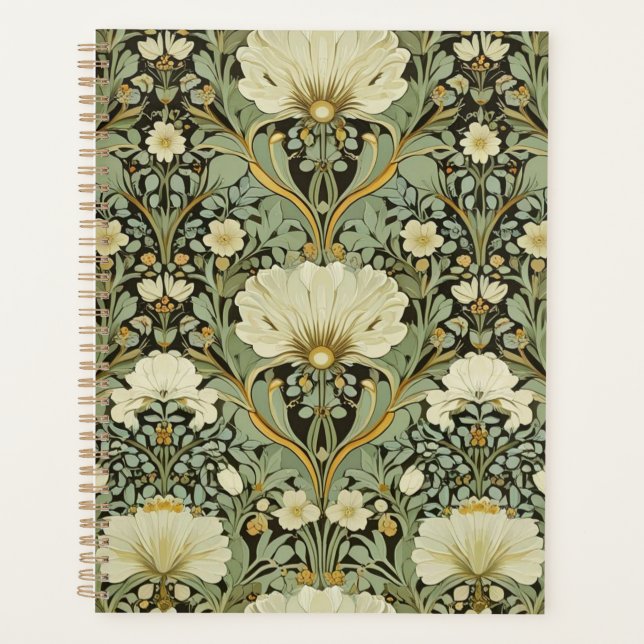 Agenda William Morris Pimpernel Vintage Pré-Rafaelita (Frente)