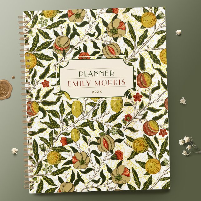 Agenda William Morris Pomegranate Lemons Padrão Fruta (Criador carregado)