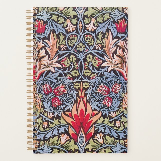 Agenda William Morris Snakeshead Floral Art Nouveau (Frente)