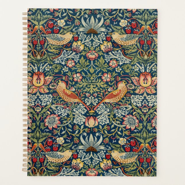 Agenda William Morris Strawberry Thef Planner de notebook (Frente)