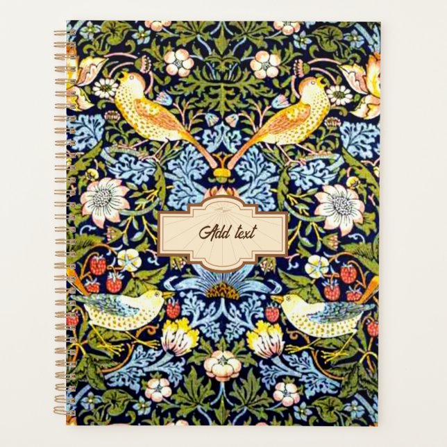 Agenda William Morris, Strawberry Thief, MODELO, (Frente)