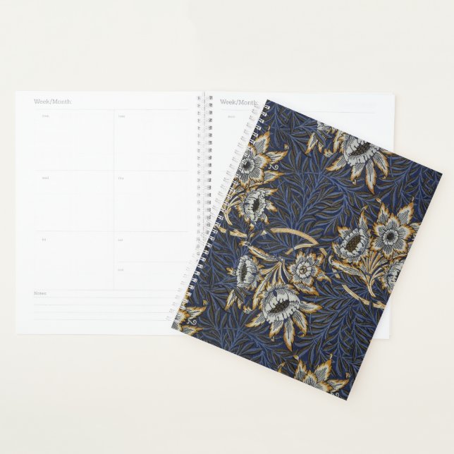 Agenda William Morris Tulip Willow Blue Patterno (Exibição)
