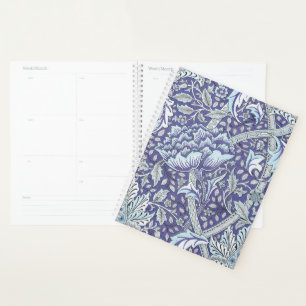 Agenda William Morris Windrush Padrão Floral Azul