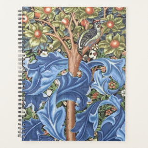 Agenda William Morris Woodpecker Tapeçaria Vintage Floral