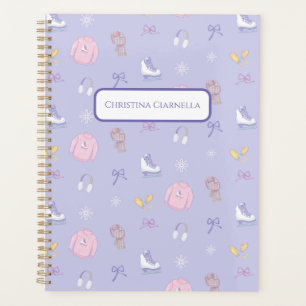 Agenda Winter Wonderland Figura Skate Skate De Gelo Roxo