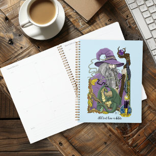 Agenda Wizard Dragon Fantasy Purple