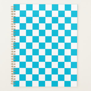 Agenda Xadrez azul aqua clássico