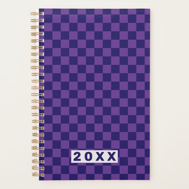 Agenda Xadrez Azul Roxo (Frente)
