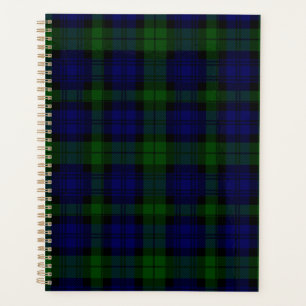 Agenda Xadrez Azul Verde Tartan Black Watch