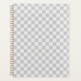Agenda Xadrez Cinza Claro