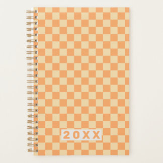 Agenda Xadrez Laranja Amarelo Retro 2026