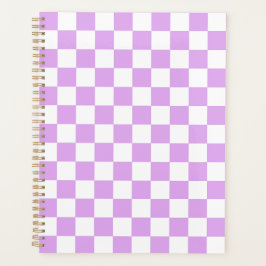 Agenda Xadrez lavanda claro clássico