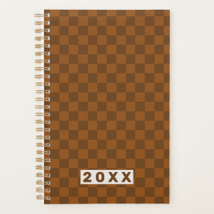 Agenda Xadrez Marrom Retro 2026