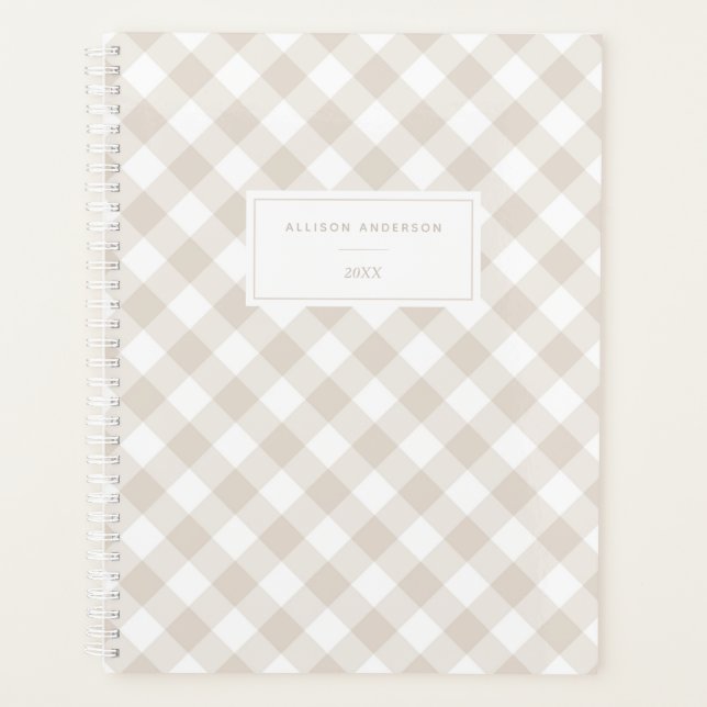 Agenda Xadrez Modern Beige Buffalo (Frente)