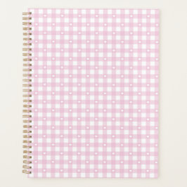 Agenda Xadrez Rosa Pastel