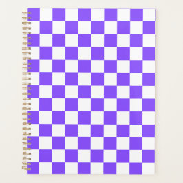 Agenda Xadrez roxo clássico visual