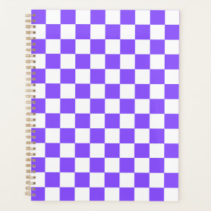 Agenda Xadrez roxo clássico visual
