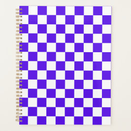 Agenda Xadrez roxo visual clássico