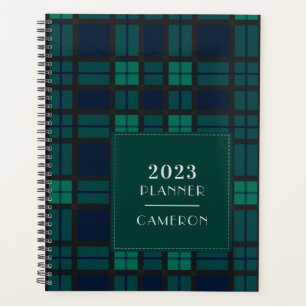 Agenda xadrez Rustic Tartan Clan Blackwatch Green 2023