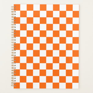 Agenda Xadrez salmão visual clássico