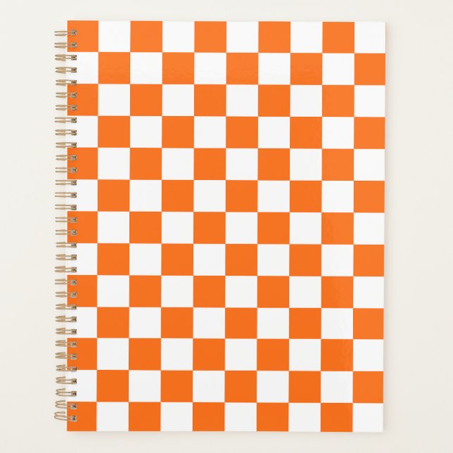 Agenda Xadrez salmão visual clássico (Frente)