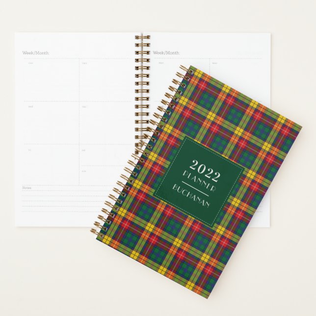 Agenda Xadrez Tartan 2022 Clan Buchanan (Exibição)