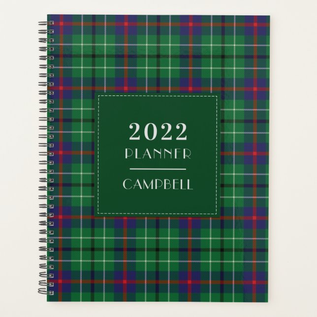 Agenda Xadrez Tartan 2022 Clan Duncan Checkered (Frente)