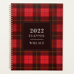 Agenda Xadrez Tartan 2022 Clan Wallace Red Checkered