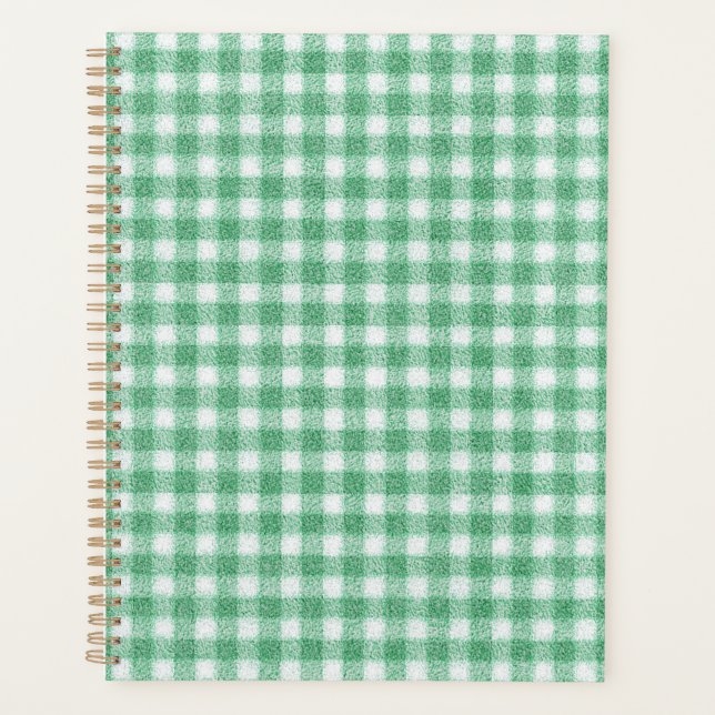 Agenda Xadrez Verde Menta Infantil  (Frente)