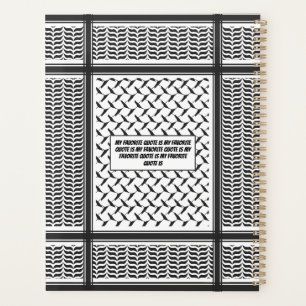 Agenda Xemag preto e branco da Jordânia palestiniana kuff