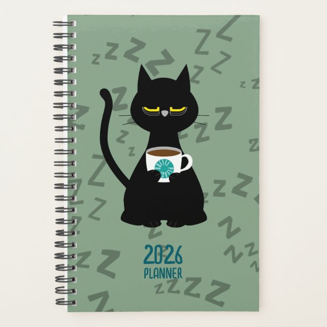 Agenda YAAAWN Sleepy Cat 2026 Planner (Frente)