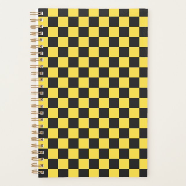 Agenda Yellow and black checkerboard pattern (Frente)