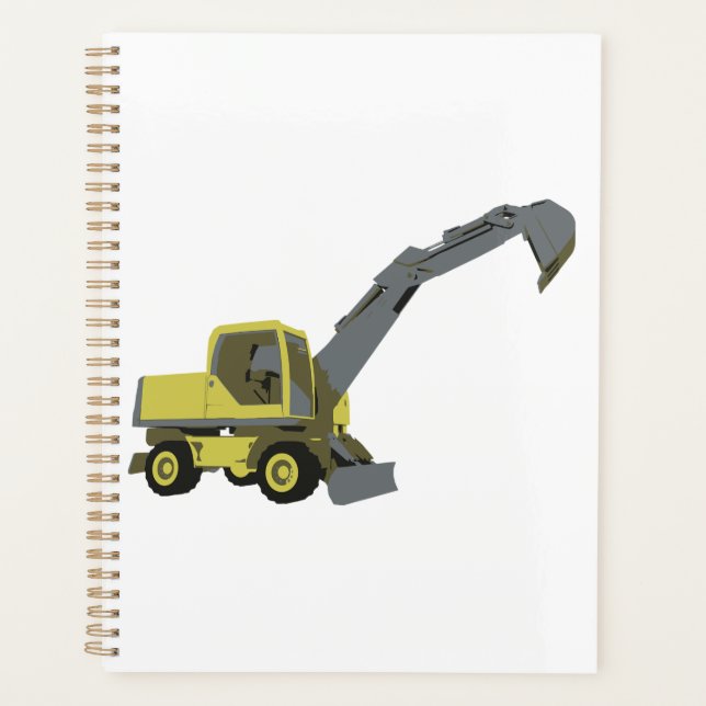 Agenda Yellow Excavator Construction Machinery (Frente)