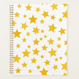 Agenda yellow stars on white background