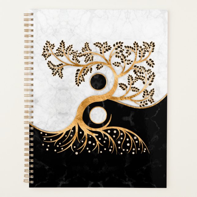 Agenda Yin Yang Tree - Marbles and Gold (Frente)