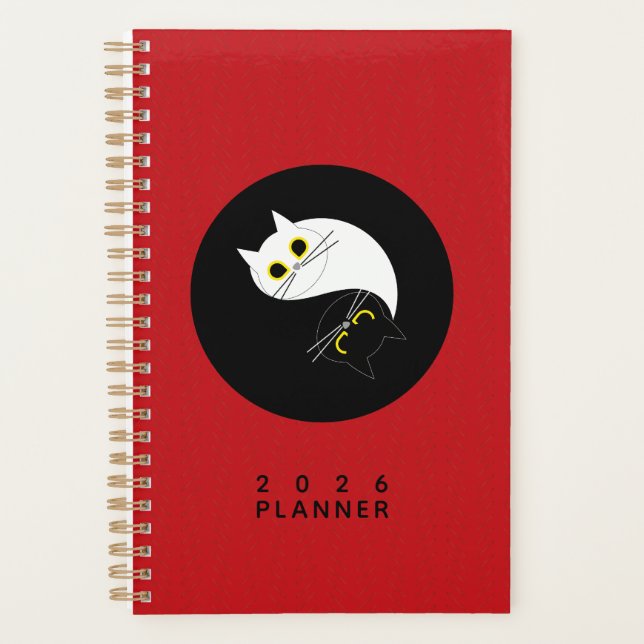 Agenda Yin Yang Zen Cat Planner (Frente)