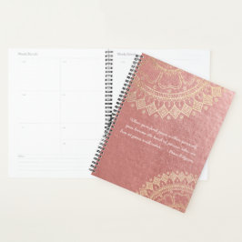 Agenda Yoga Meditation Instructor Pink Dourado Mandala Co