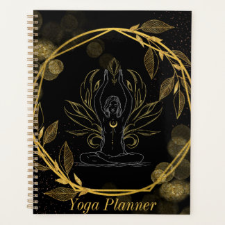 Agenda Yoga Preto&Dourado