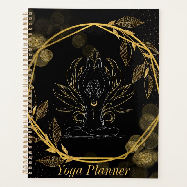 Agenda Yoga Preto&Dourado (Frente)
