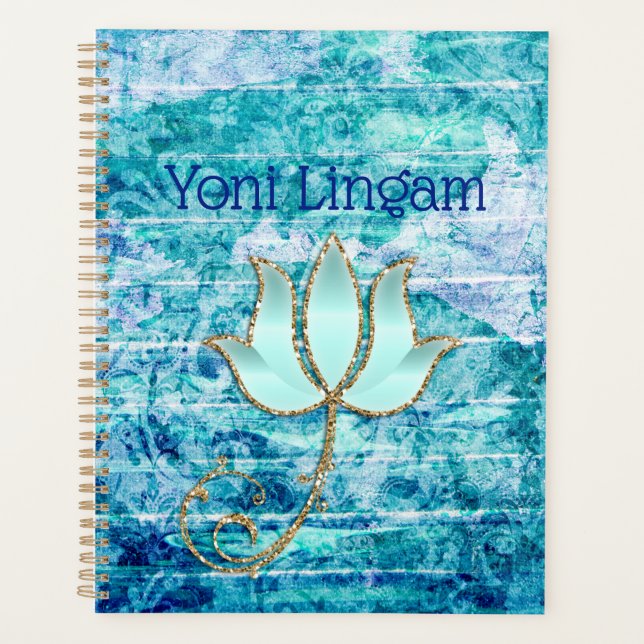 Agenda Yoni Lingam Lotus Flower Planner (Frente)